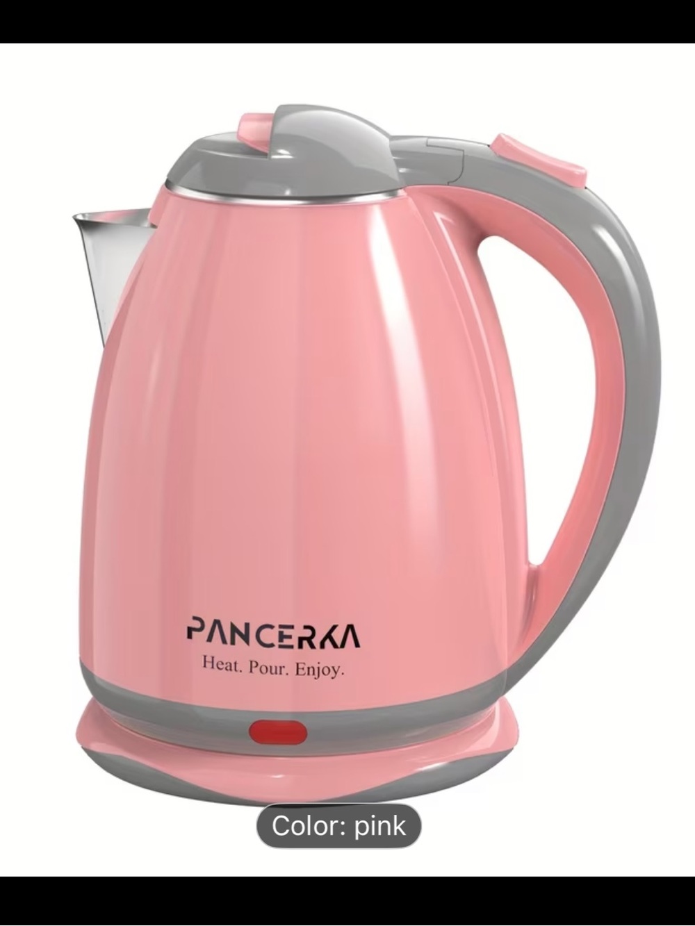 🆕 PANCERAA Pink Electric Kettle Rapid Boil 1 cup USB